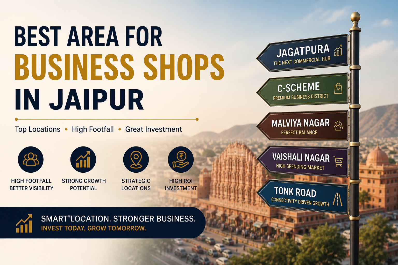 You are currently viewing Best Area for Business Shops in Jaipur: Complete Investment Guide (2026)